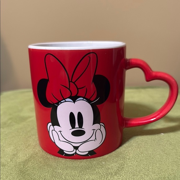 Disney Other - Disney Minnie Mouse Mug With Heart Shaped Handle